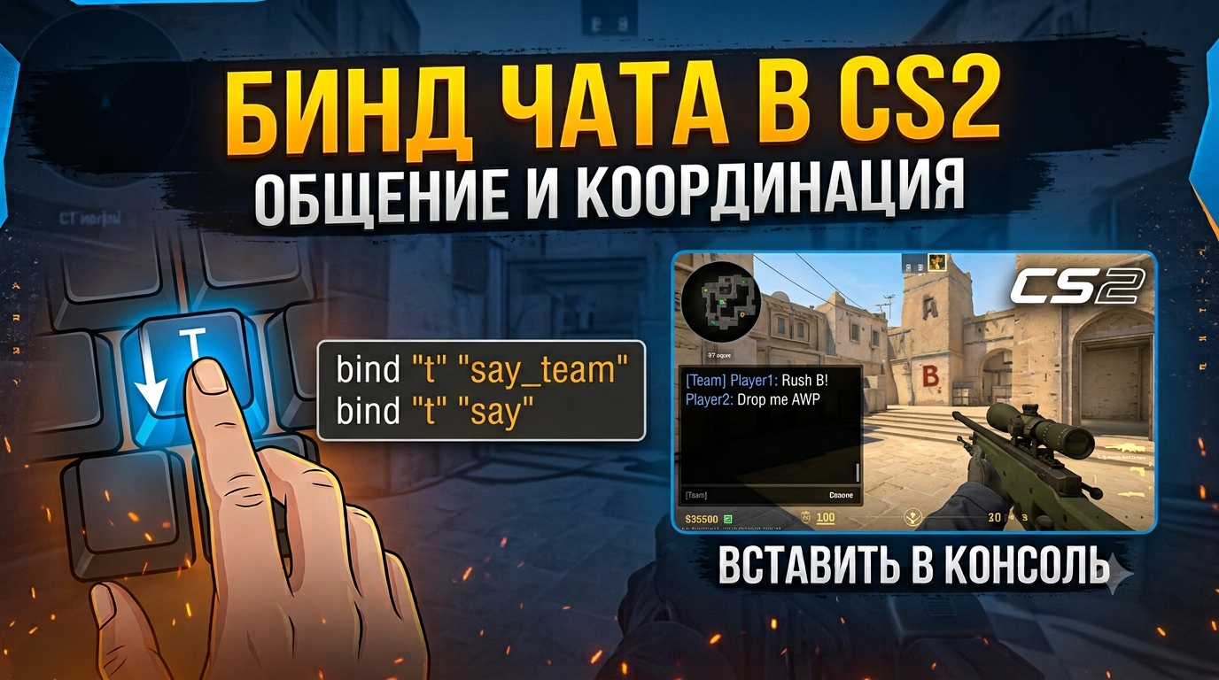 Бинд чат КС2: настройка быстрых сообщений за секунду