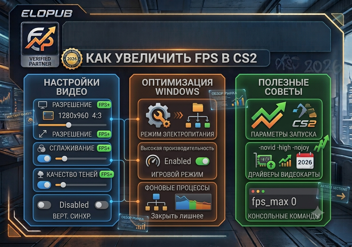 Как увеличить FPS в CS2 в 2026 году — 15 рабочих способов